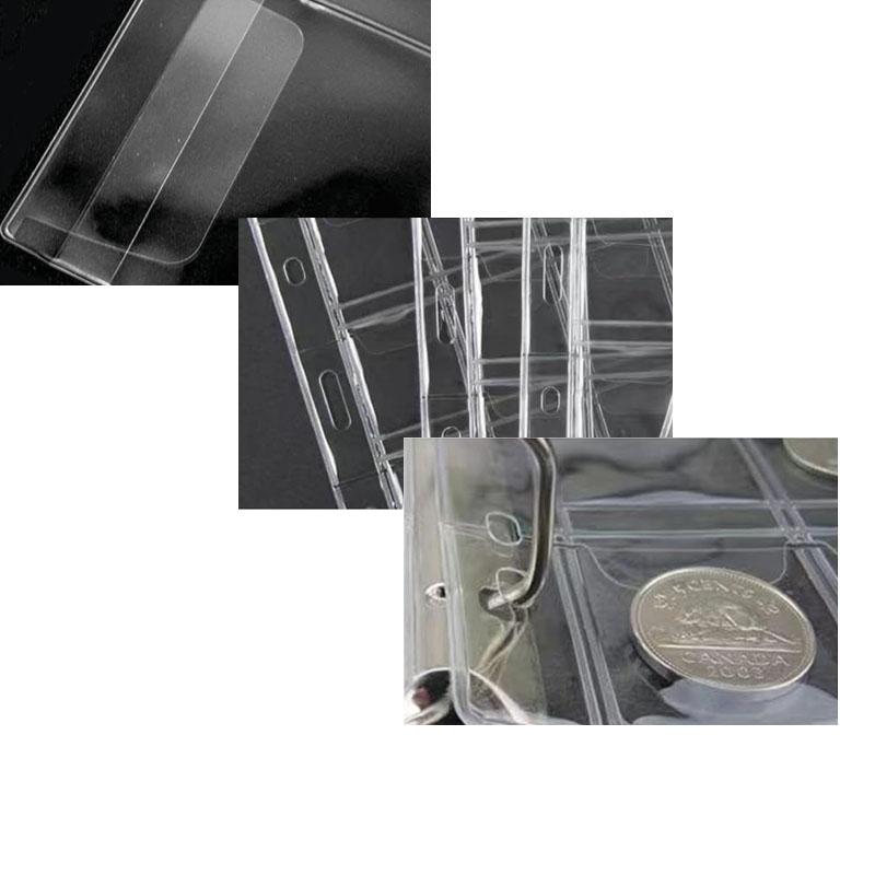 6/9 Hole Coin Collection Book Inner Page Pvc Loose-leaf Core Replacement Coin Badges Stamp Storage