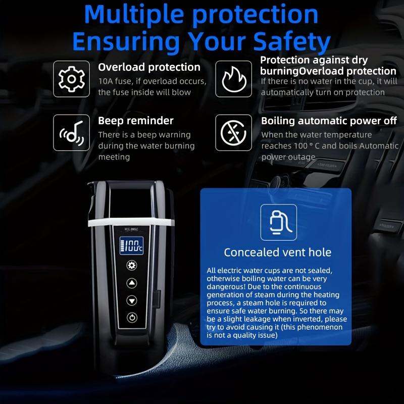 12V/24V Beheizbarer Smart-Becher für das Auto Mit Temperaturregelung Edelstahl Elektrischer Wasserbecher Wasserkocher Kaffee Milch Erwärmt Fahrzeugzubehör