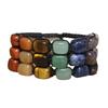 7 Chakra Square Bead Bracelet – Adjustable Boho Healing Jewelry, Balance Protection Gift for Men Women
