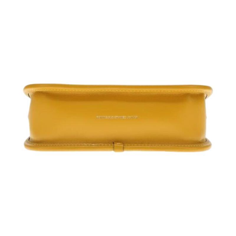 COACH Swinger 20 solid color zipper closure tanned leather underarm bag mahjong bag handbag shoulder bag women's linen yellow