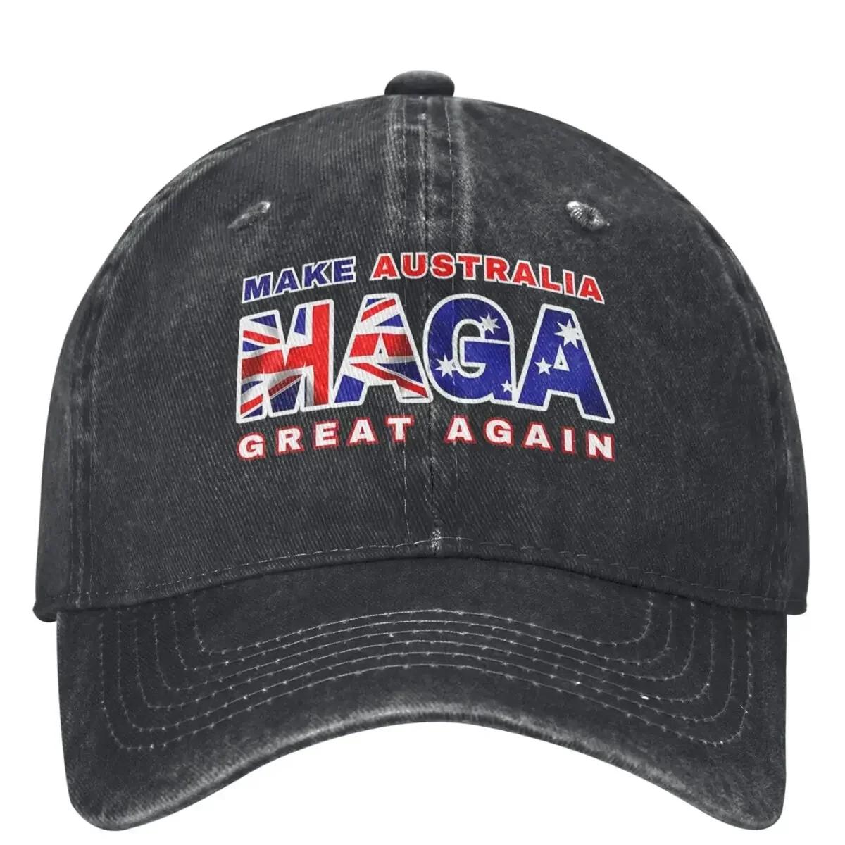 

Make Australia Great Again Denim Baseball Cap MAGA Hiking Fishing Hip Hop Dad Hats Summer FeUnisex Fashion Designer Baseball Caps One Size