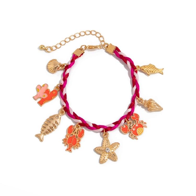 Ocean Pendant Bracelet Delicate Bracelet Hand Jewelry Shell Bracelet Alloy Texture Suitable for Daily and Special Event 1