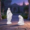 White Resin Mary Statue Fine Carving Weather Resistant Finish For Garden Patio Home Religious Decoration
