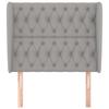 VidaXL Tête de lit avec oreilles Gris clair 93x23x118-128 cm Tissu3118274