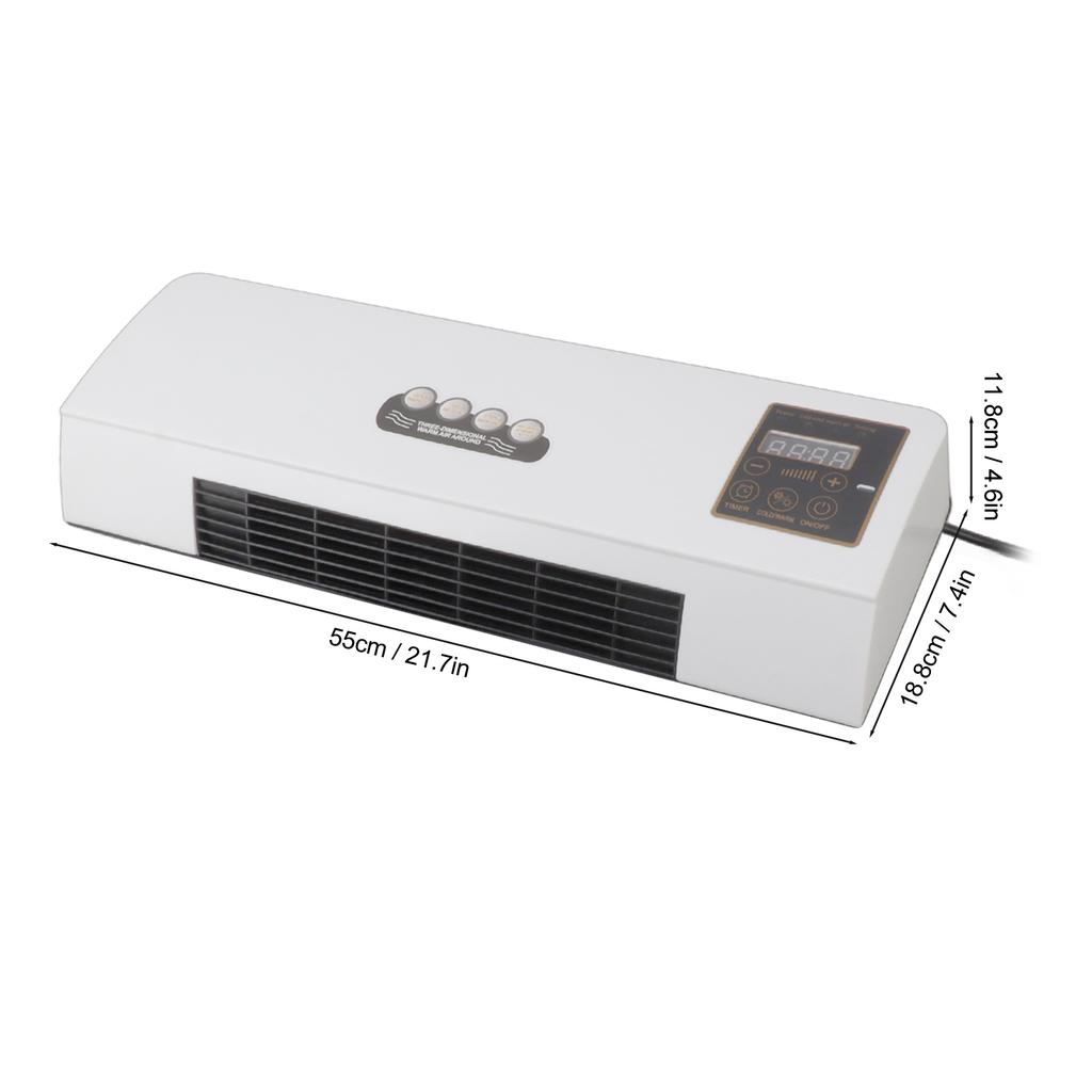 Klimatyzator Grzejnik Ścienny 1800W Elektryczna Maszyna Chłodząco-Grzewcza Grzałka z Elementem Grzewczym PTC z Pilotem Timerem
