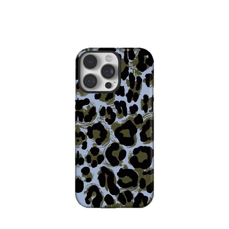 Applicable To Apple 16/17Promax Leopard Print Magnetic Mobile Phone Case iPhone14/15 Film Two-in-one Anti-drop