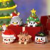 HUIQIBAO MOC Christmas Model Elk Deer Santa Claus Building Block City Snow House Xmas Tree Bricks Set Toy for Children Kids Gift