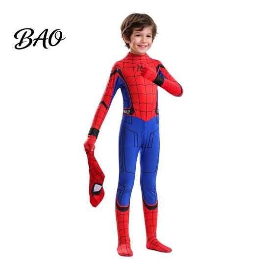 Character Fancy Dress Spider Hero Full Bodysuit with Mask, Coverage Zentai Costume for Spiderman Theme Suit Kids Adults, Stretchy Cosplay Outfit