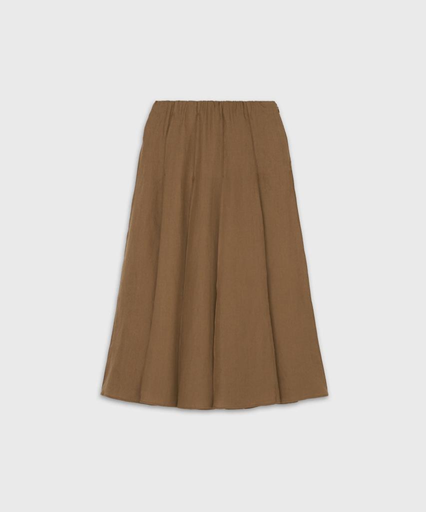 Deolum Petal Flare Skirt_Brown