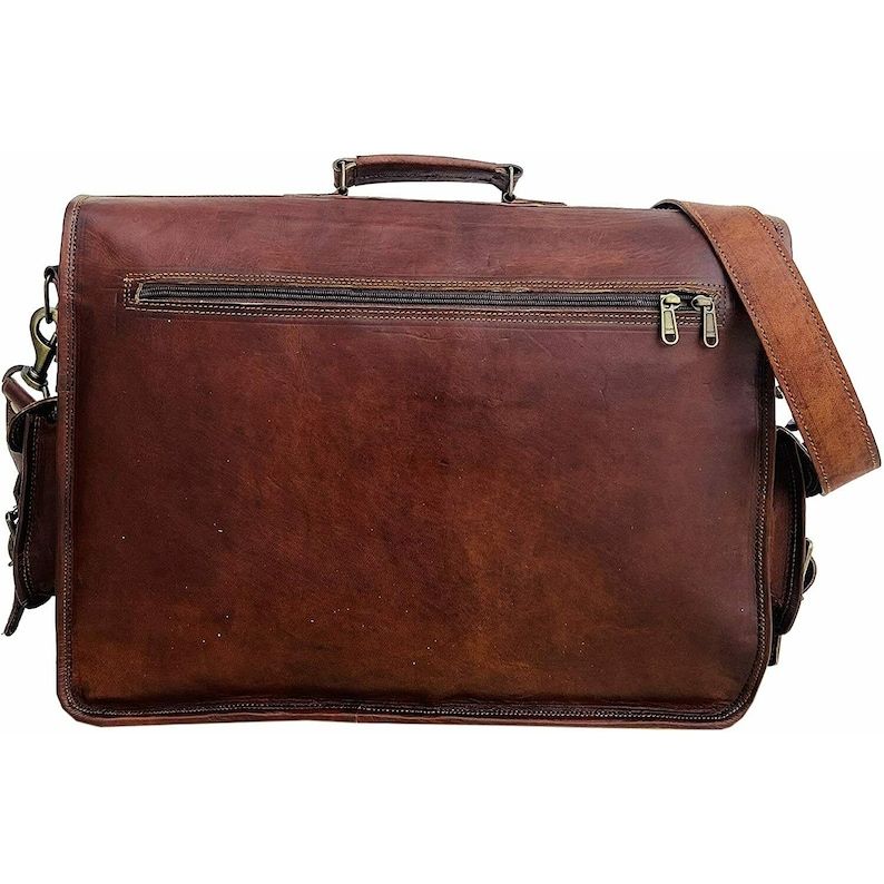 18-palcová veľká crossbody hnedá, ručne vyrábaná kožená cestovná taška-vianočný darček