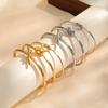 Dainty Knot Cuff Bracelet Bangles for Women, Gold Color Stainless Steel Bracelets, Trendy Wristband Jewelry Gift to Her