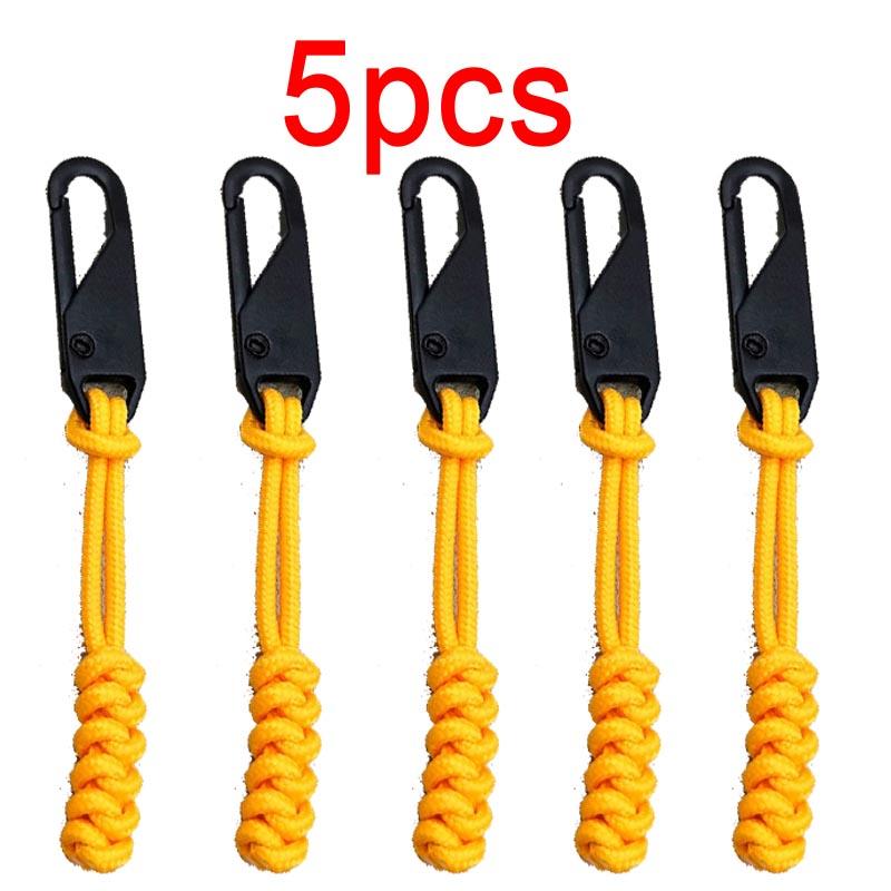 5PCS Fabric Zipper Closure Replacement Slider for Zipper Handle Repair Kit Zipper Pullers Durable Wear-Resistant Cord LLT003