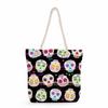 Skull print thick rope single-shoulder beach bag 7298 KTB
