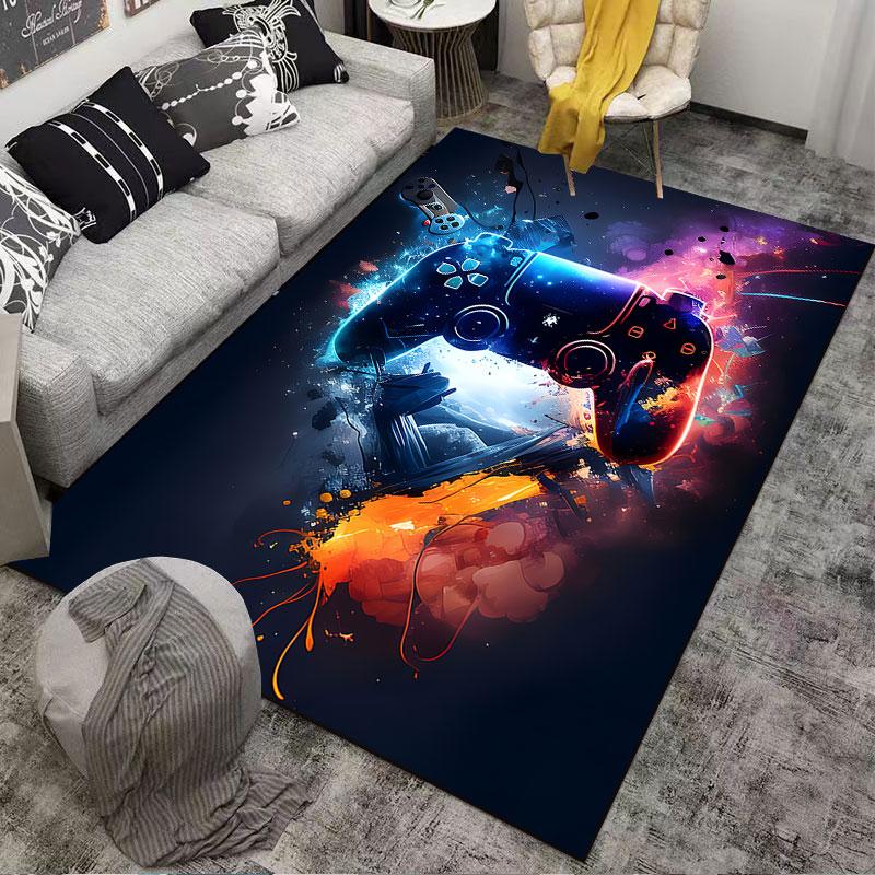 Gaming Controller Art Carpet suitable as a non-slip mat for the living room or bedroom sofa
