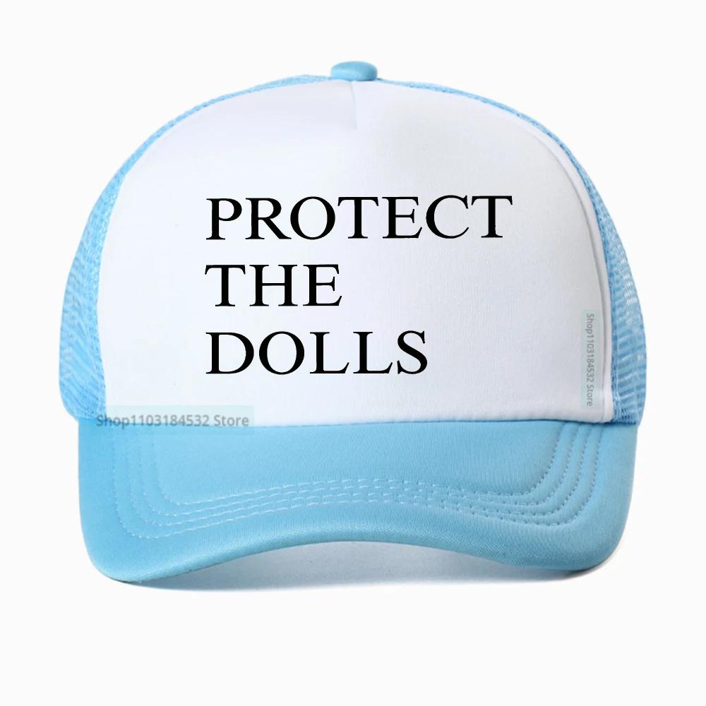 

Hot Protect The Dolls Printed baseball cap For Unisex Summer mesh trucker caps Casual fashion Breathable adjustable snapback hats Adjustable