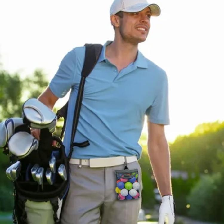 Water Resistant Golf Ball Organizer High Capacity Golf Ball Organizer Bag for 18 Balls Sports Equipment