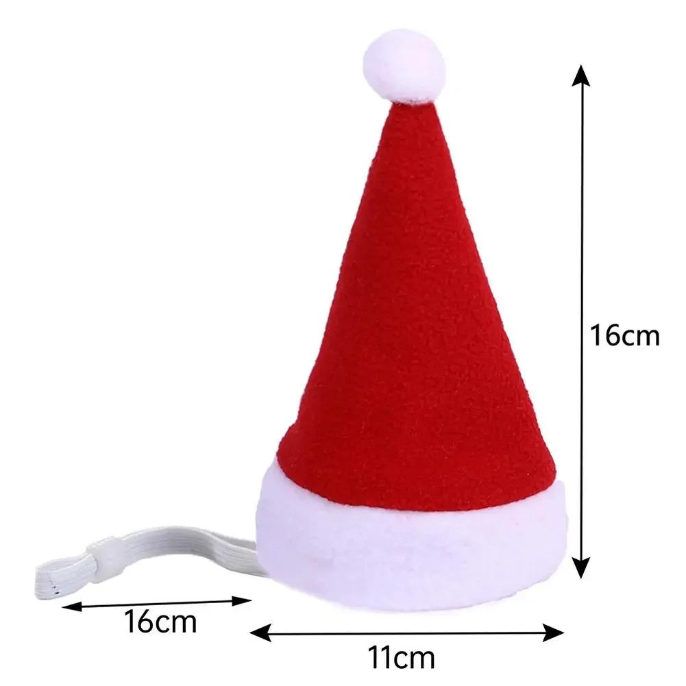 Chapéu de Cão Chapéu de Natal Listrado para Animais de Estimação Multicolorido Gato Cão Fantasia Chapéu para Cabeça Chapéus para Cães de Estimação para Decoração de Festa de Natal