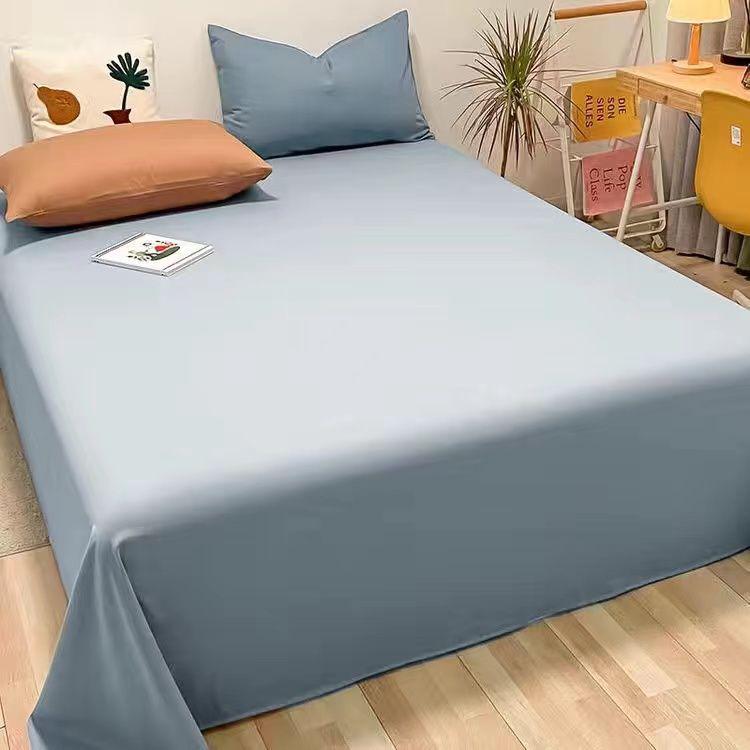 Nordic Style Solid Color Bed Sheet, Single Piece, Student Dormitory, Non-Pilling
