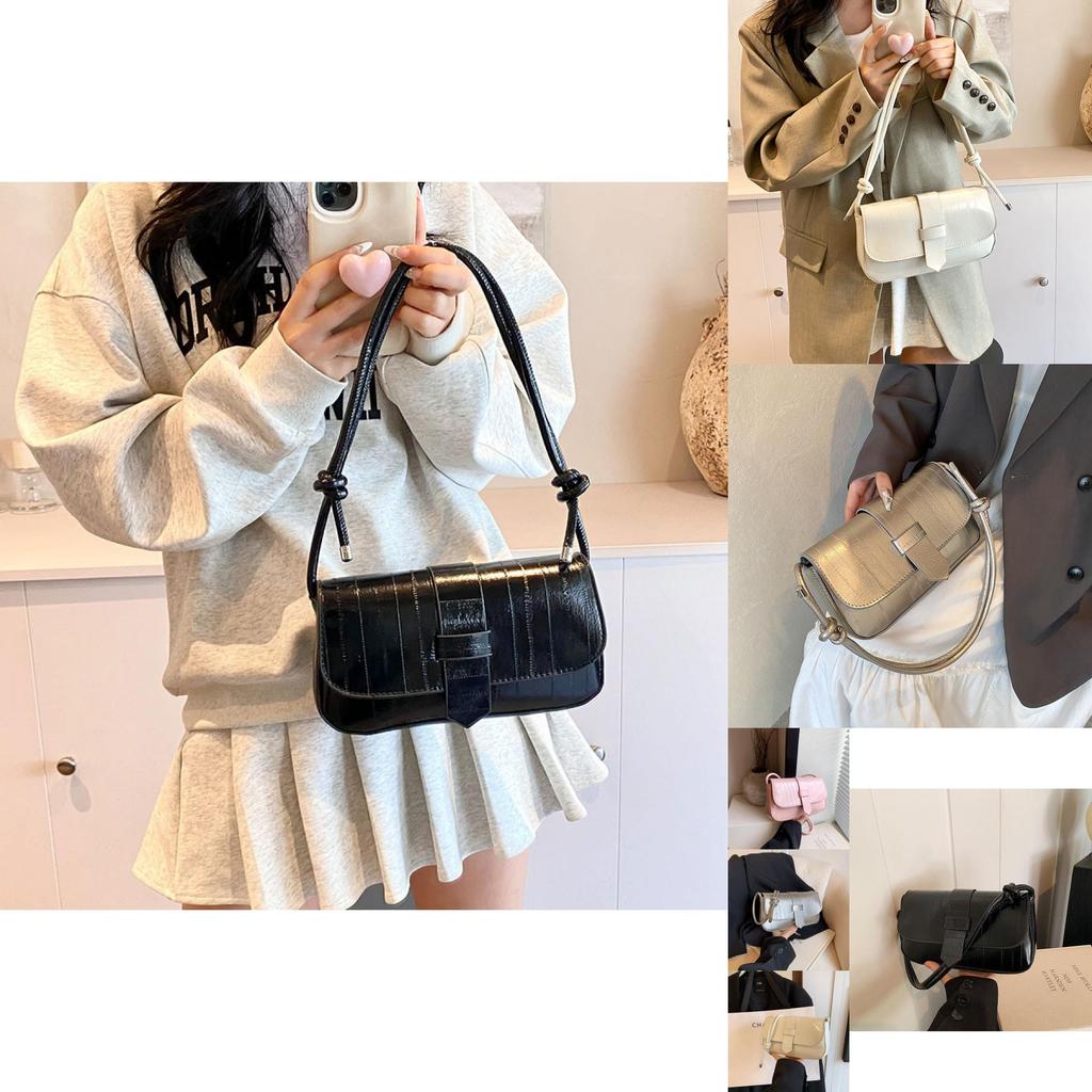 Stylish Summer Shoulder Bag For Women Small Square Casual Handbag In White Pink Black Silver