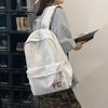 Schoolbag New Ins Wind Letter Embroidered Backpack Women's Large Capacity Lightweight Student School Bag Campus Leisure Travel Backpack