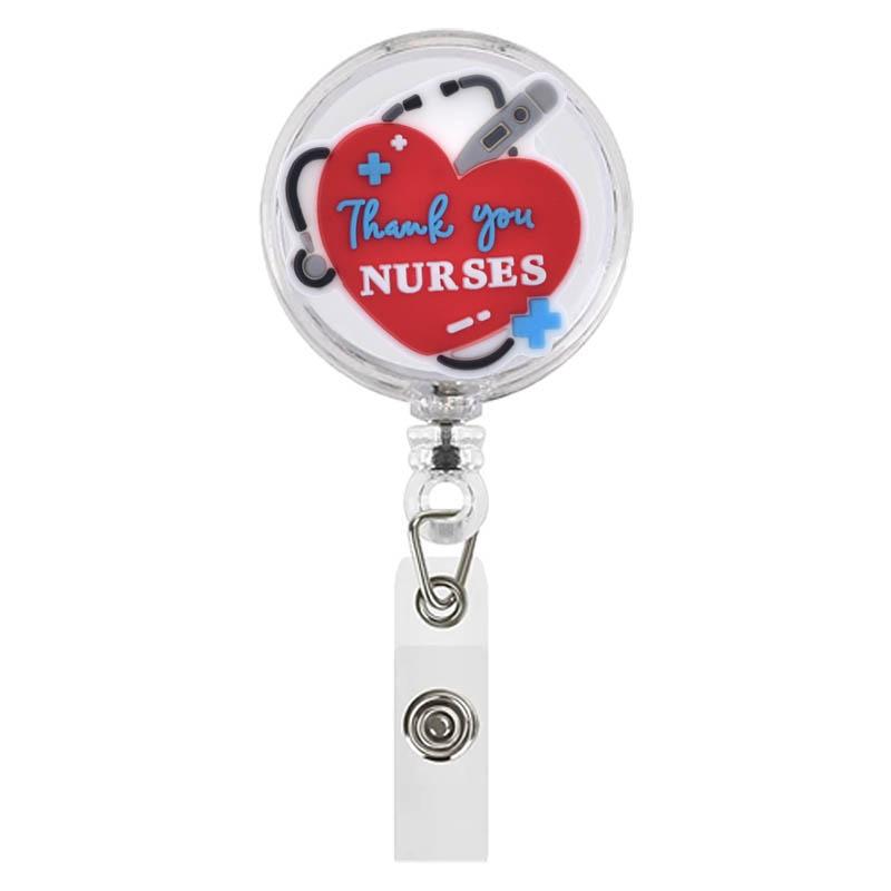 1pc Health Care Retractable Badge Reel Clips for Nurse Doctor Hospital Medical Workers Kawaii Business Card Holder Accessories
