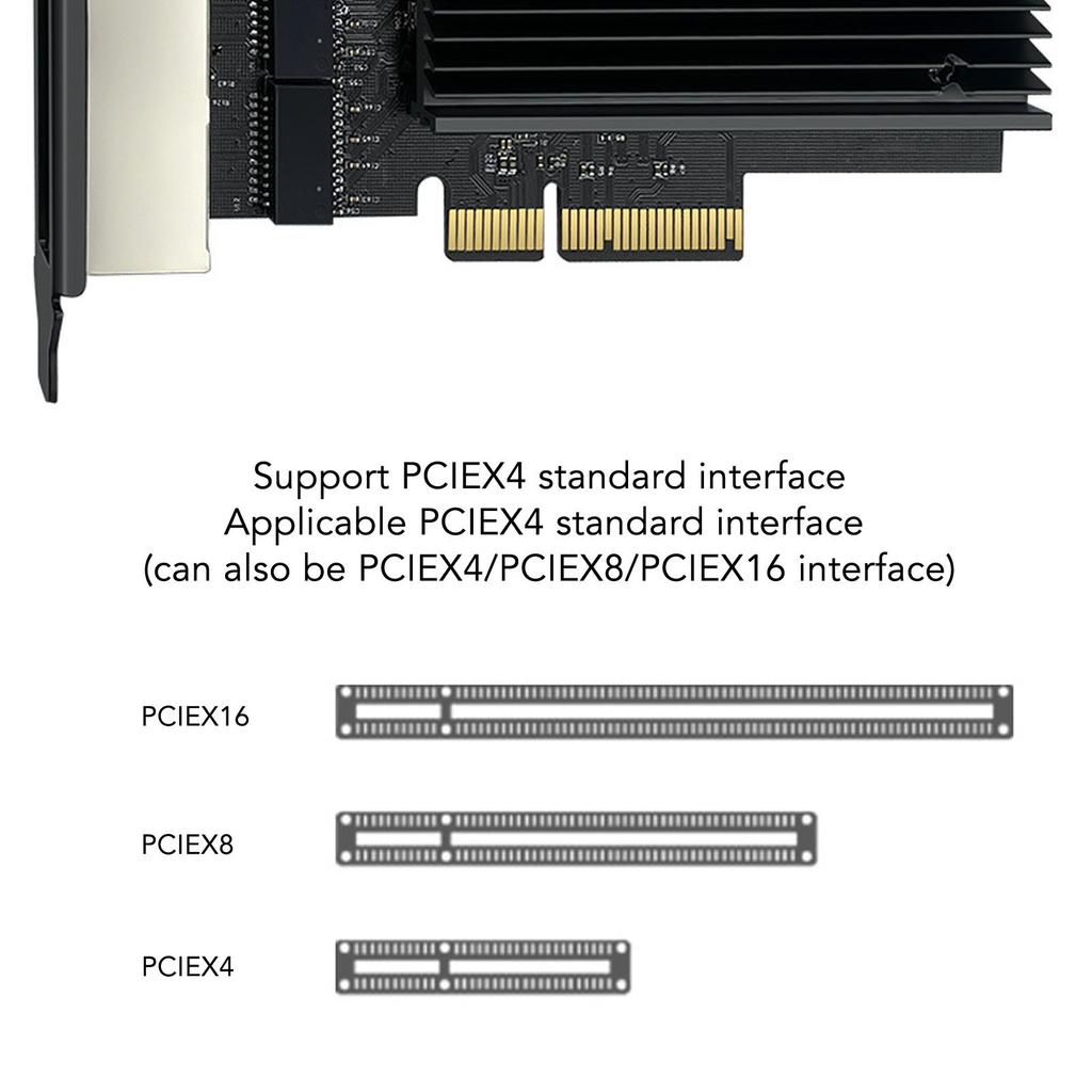4 Port RJ45 Gigabit Ethernet Card 10100100025000 Mbps PCIE Network Interface Card for Gaming