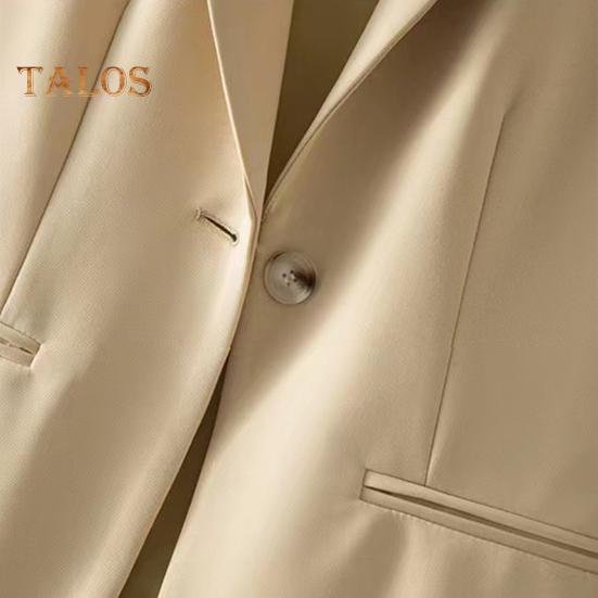 Women Suit Waistcoat Single Button Closure V Neck Lapel Sleeveless Cardigan Mid Length Solid Color Formal Business OL Commute Coat