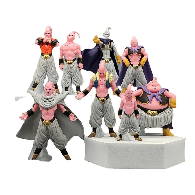 8PCS Set Dragon Ball Majin Buu PVC Action Figure Toys for Dragon Fans and Collectors Birthday Gift Boy Toys