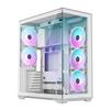 PC Case Volcano Space XL ARGB Full Tower 5 Fans, White
