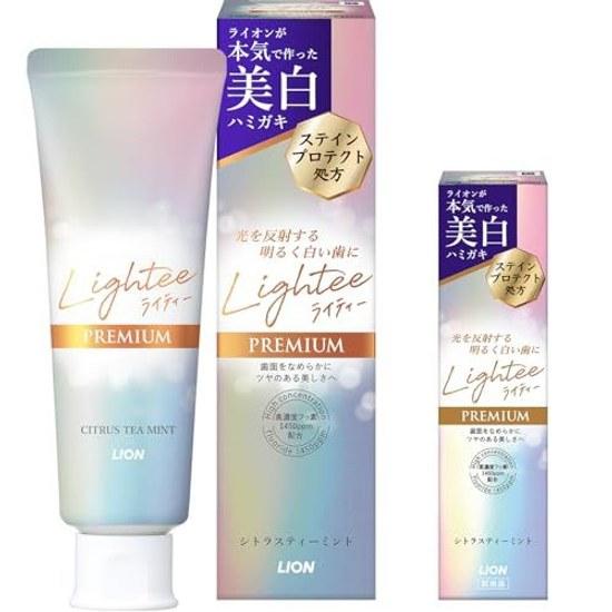 Lightee PREMIUM Quasi-drug Whitening Toothpaste Citrus Tea Mint Paste 100g + Mini Included