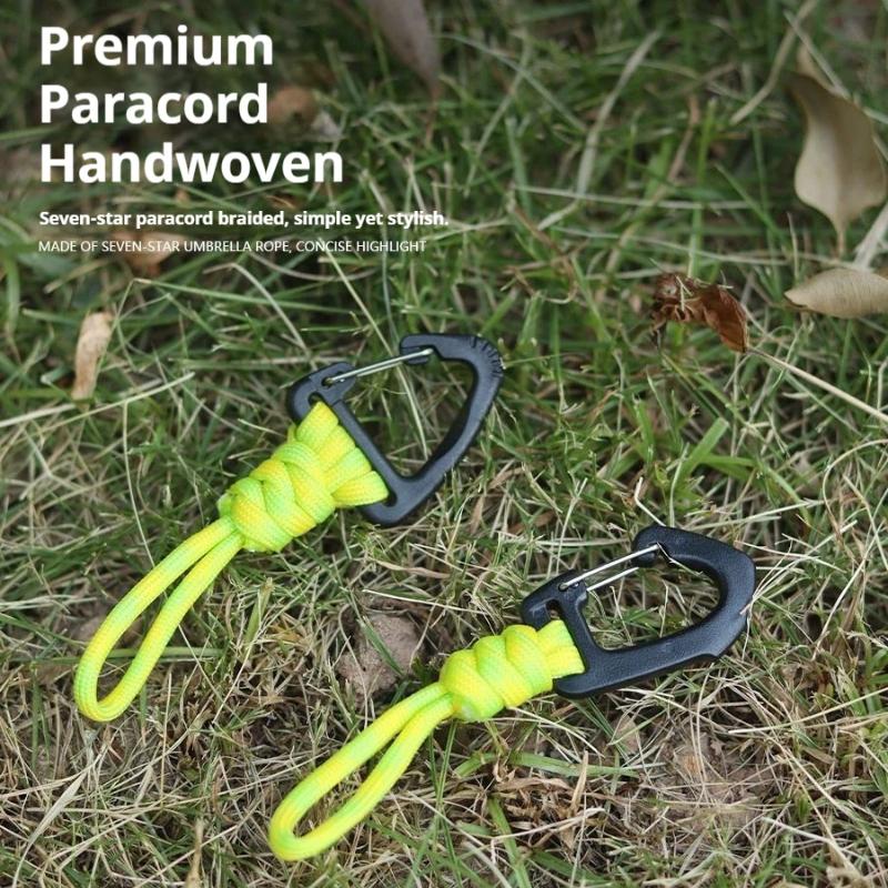 Multifunktionaler Dreieck-Karabiner 7-Strängiges Anti-Lost Schlüsselband Handgelenk-Haken 1,5 cm max. Öffnung für Outdoor-Camping Taschenlampe Schlüssel