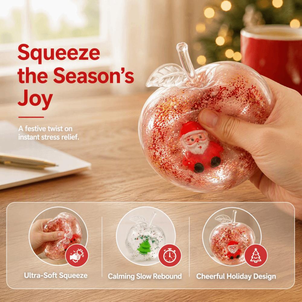 Soft Squeeze Material Squeezable Fidget Toys Apple Shaped Squeezable Toy  Christmas Party Gift