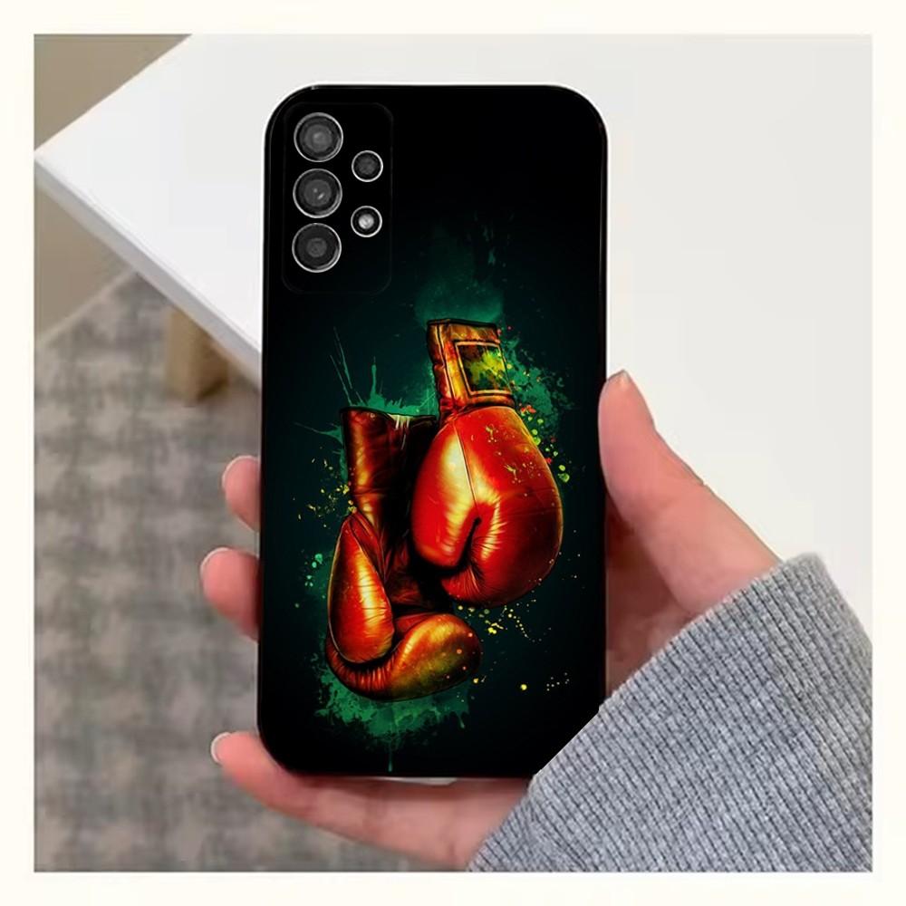 Boxing Gloves Phone Case For Samsung S25,S24,S23,S22,S20,S21,S10,Ultra,Plus,Lite,FE,Soft Silicone Black Cover