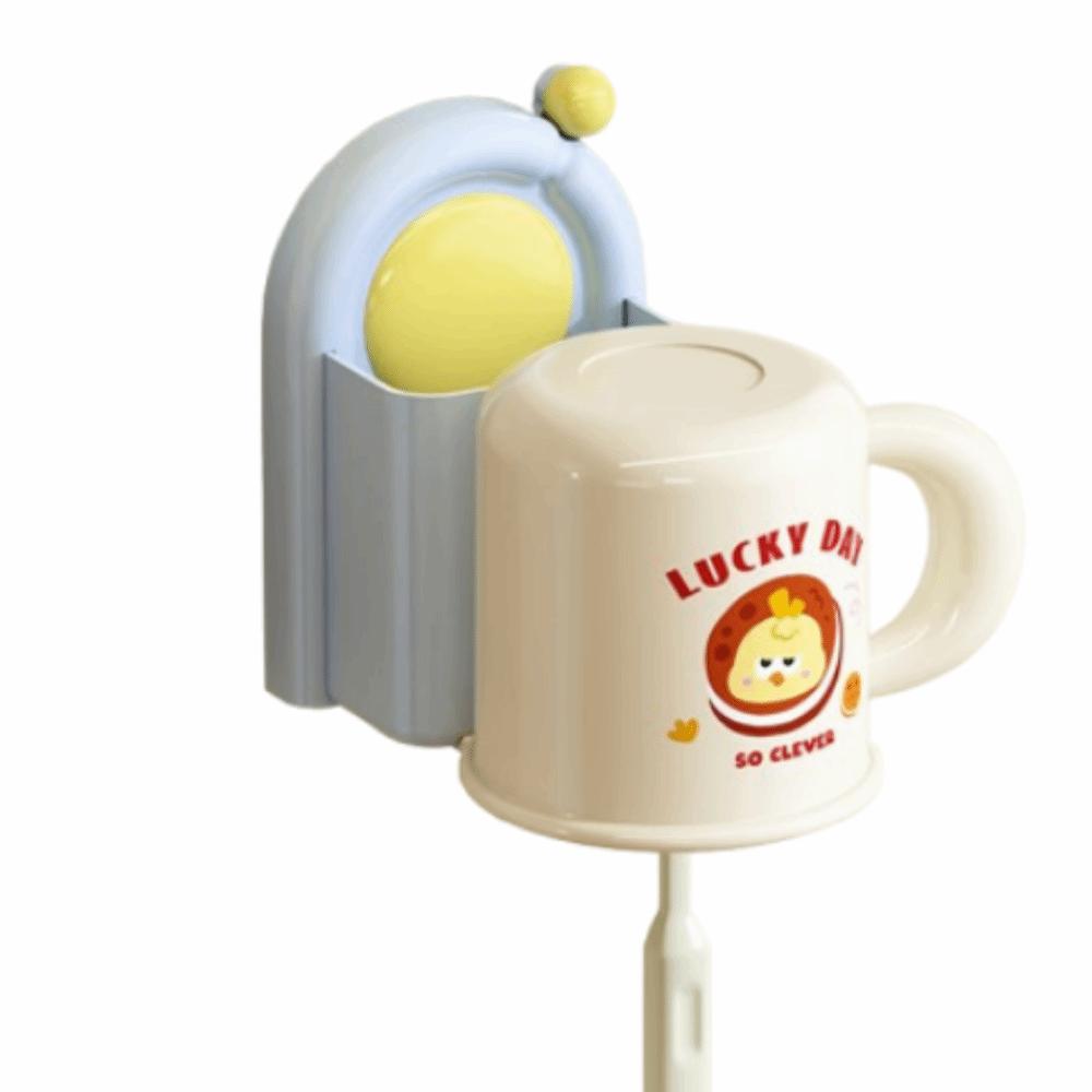 Punch-Free Wall Mounted Toothbrush Holder Waterproof Toothbrush Storage Rack Bathroom Organizer