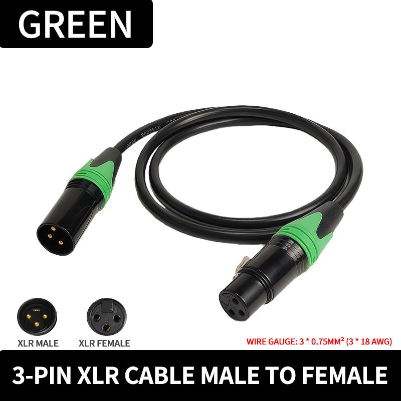 XLR Microphone Cable 3-Pin Male to Female 50cm 1m 2m 3m 5m 10m Balanced Audio Cable for Mic Speaker Amplifier PA System