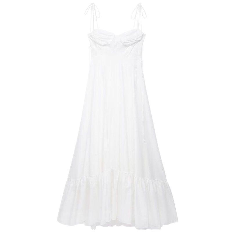 

Fashion Style 2024 Spring/Summer New Arrival Women s Clothing Stylish Laminated Decoration Poplin Dress 2673072 250 White L