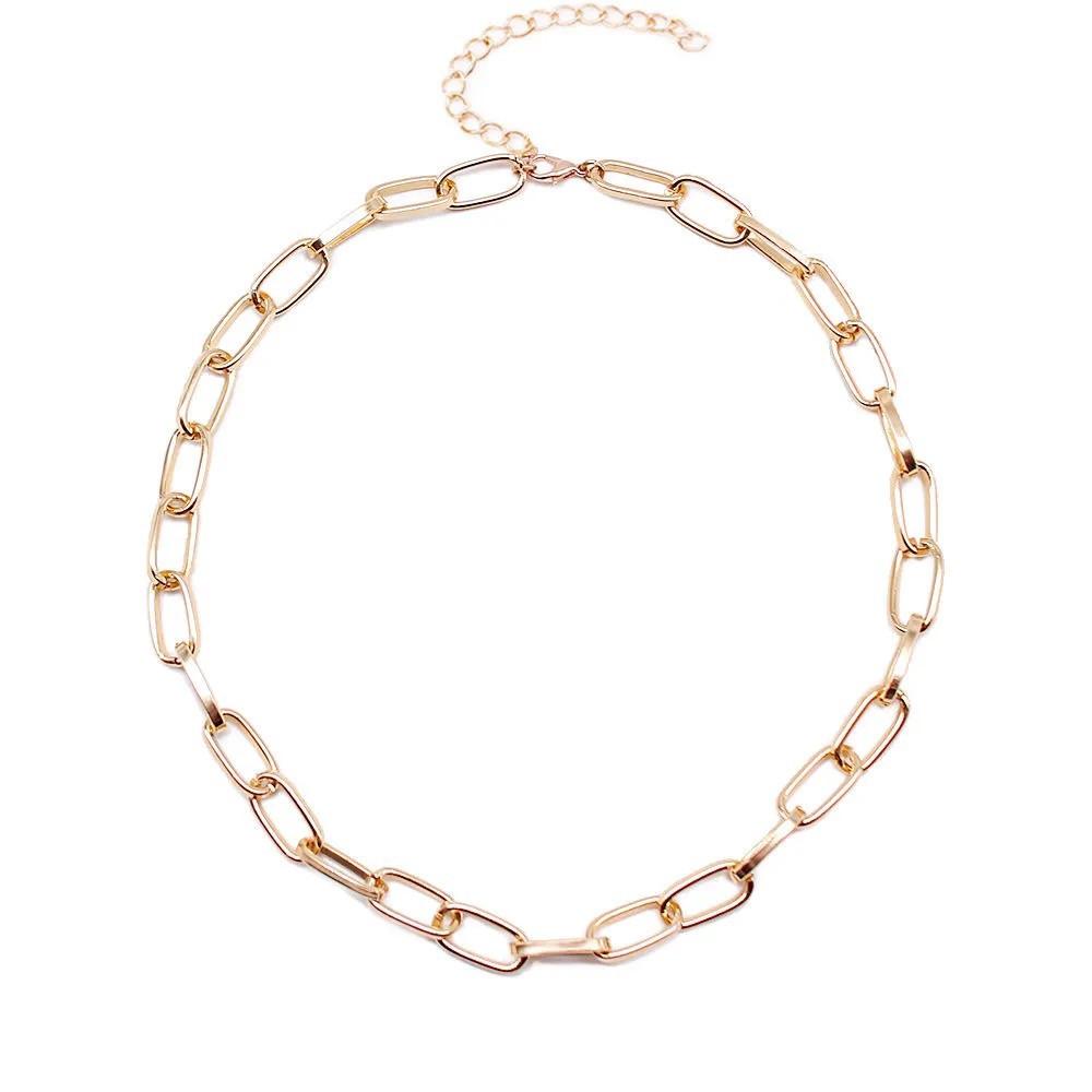 Retro Exaggerated Thick Chain Necklace Double Personality Chain Hip-Hop Neck Chain Choker Necklac Women Jewelry