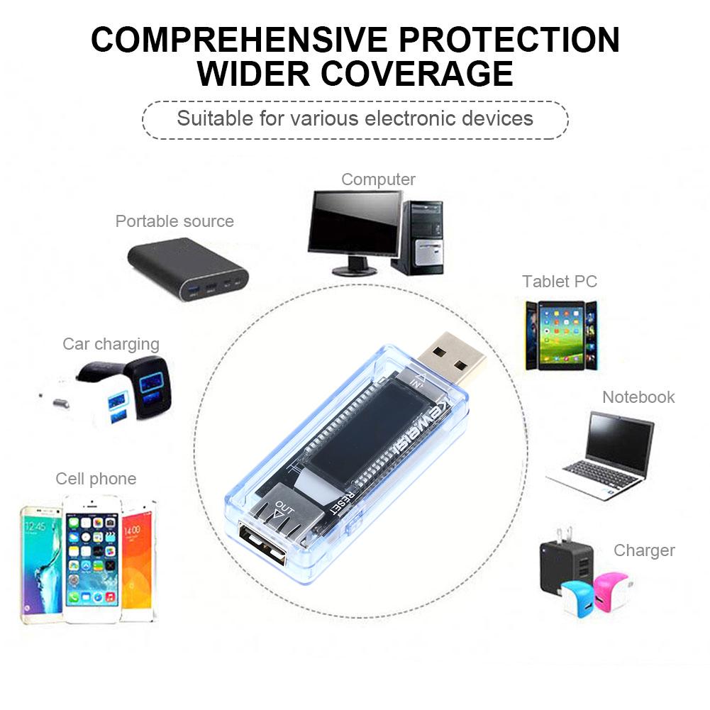 USB Tester Current Voltage Charger Capacity Tester Current Voltage Meter Digital Display Mobile Power Detector Battery Test