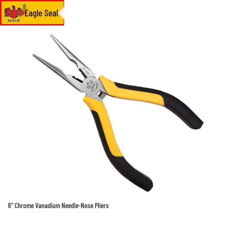 Industrial Grade Electrician s Needle Nose Pliers