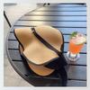 Large Brim Summer Straw Hat Bowknot Design Wide Brim Hat Elegant Empty Top Sun Hat  for Women