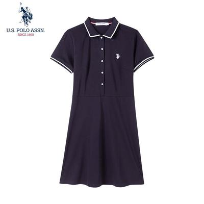 Women's Polo Collar Cotton T-Shirt Dress