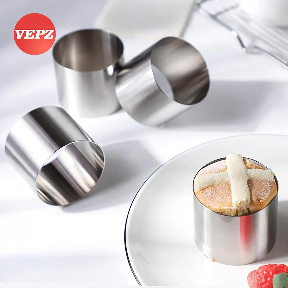 Stainless Steel Cake Mousse Rings: 5-10cm Seamless Round Tart Molds