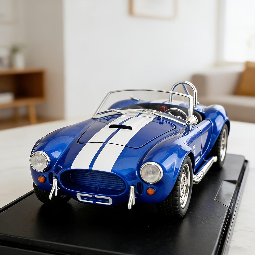 1:24 1965 Shelby Cobra Convertibile Roadster Modello Simulazione Suono Luce Gomma da Tirare Assorbimento degli Urti Regalo di Compleanno per Ragazzi