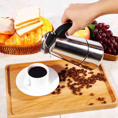 300ml Moka Pot Stainless Steel Espresso Maker Latte Maker Stovetop Coffee Maker Cafe Brewing