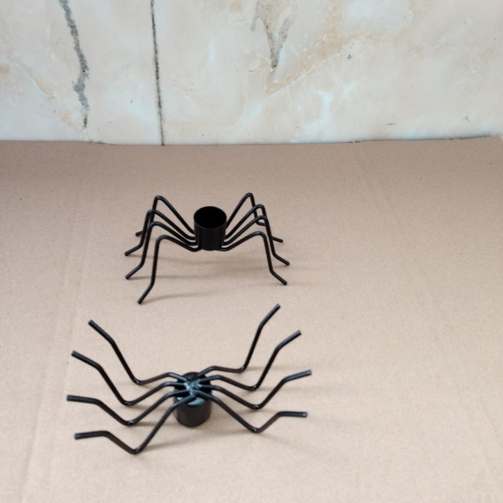 Spider Candle Holder, Halloween Props Decoration Ornaments Black Candle Holder
