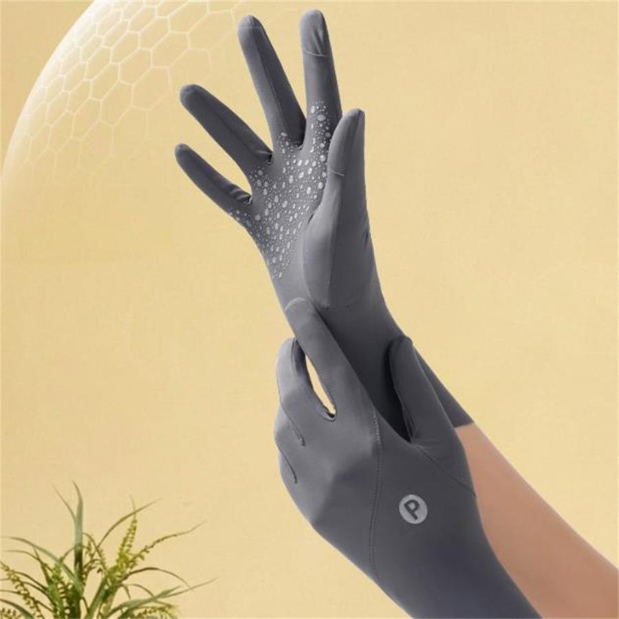 Women Long Sun Protection Gloves, UPF 50+ Ice Silk Gloves with Flip Touchscreen Fingers, Anti-Slip Grip, UV Protection for Driving, Cycling, Outdoor