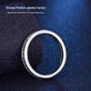 925 Silver Cupronickel-Plated Light Luxury Diamond Ring, Stackable, Versatile, Japanese-Korean Style Women's Fashion Finger Ring.