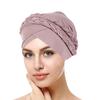 1 szt. Muzułmański turban czapka chemo na raka jednolity kolor warkocz do włosów czapka na utratę włosów szalik na głowę poliestrowa czapka beanie wrap damska