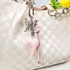 Butterfly Heart Shaped Bag Pendant Anti-Lost Braided Rope Key Chain  Jewelry Accessories