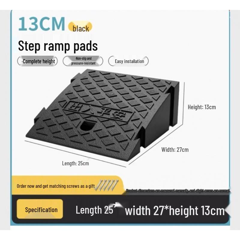 Uphill Step Mat: Plastic Slope Curb Car Sill and Speed Bump